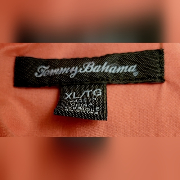 Tommy Bahama Peachy Pink Sleeveless Linen Shift Dress | Size XL - Picture 3 of 4